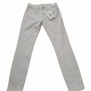 Frame White Mid-Rise Skinny Jeans Size 27 NWT
